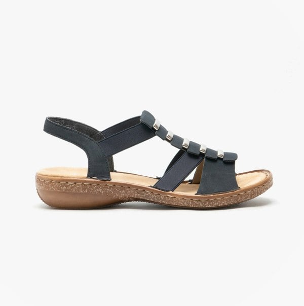 Rieker Trim Sling Womens Sandals - Pacific (62850-14)