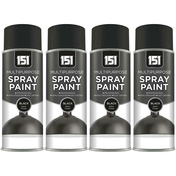 151 4X 151 Black Satin Spray Paint 400ml