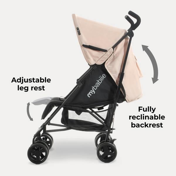 My Babiie MB01 Lightweight Stroller - Quilted Blush Pink