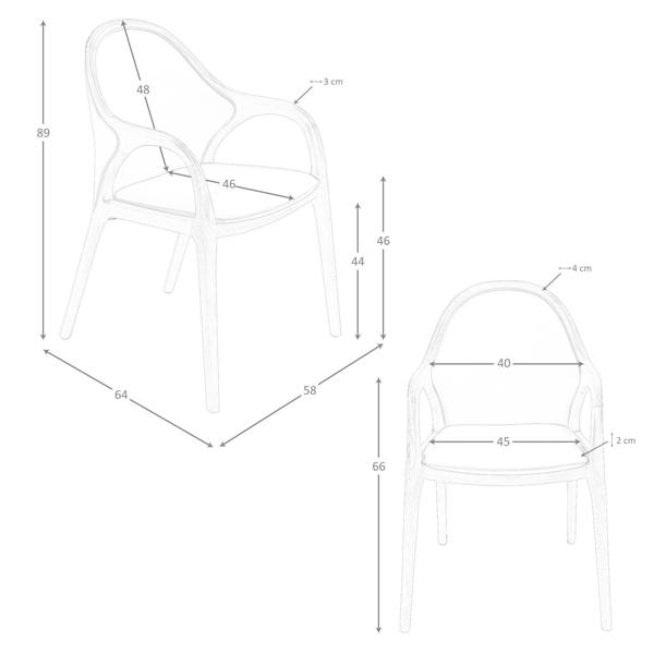 Angel Cerdá Sand leatherette chair 4255