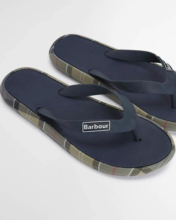 Barbour Oakdale Sandal - Navy/Dress Tartan