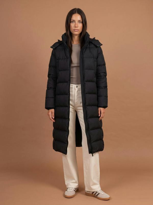 Urban Bliss Seamless Puffer Jacket Black