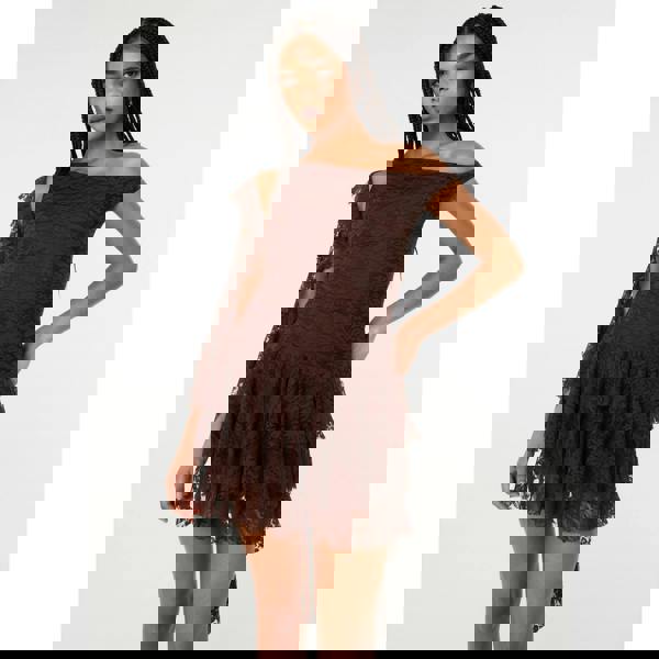 Pink Vanilla Lace Ruffle Dress