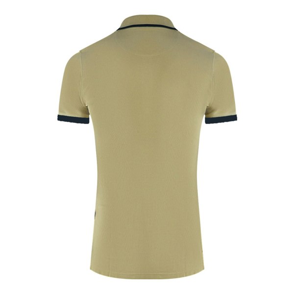 Aquascutum Branded Shoulder Tipped Polo Shirt - Beige