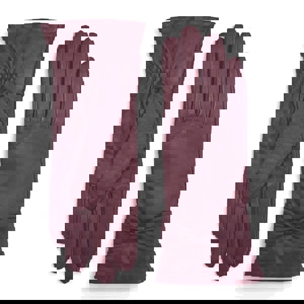 Infinity Leather Women's Leather Wool Lined Bow Knot Accent Gloves