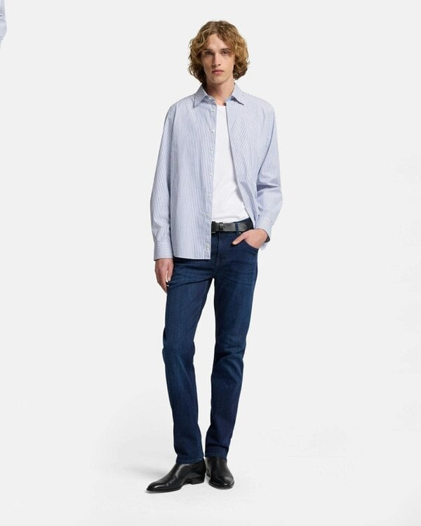 7 For All Mankind SLIMMY Mens Slim Fit Luxe Performance Denim Jeans - Deep Blue