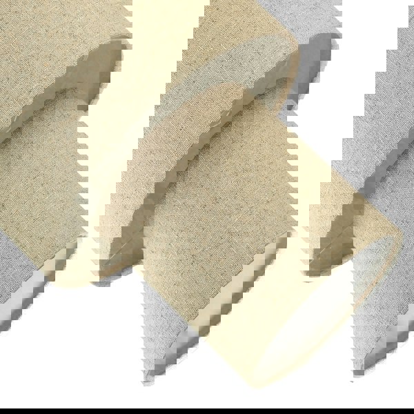 Designer Natural Oatmeal Beige Linen Triple Level Pendant Light Shade Image 5