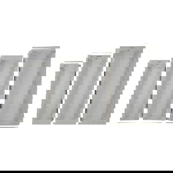 JVL Shiro Boucle Rectangular Fabric Storage Baskets for Home Organisation, Set of 3, White