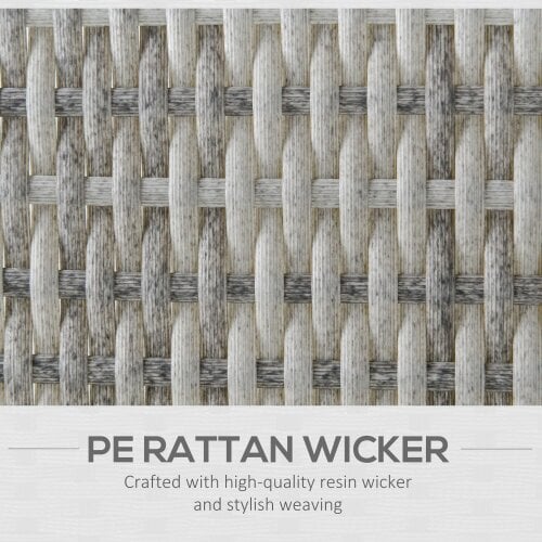 Wyld Haus Karettano Rattan Grey Single Outdoor Armchair With Cushions And Armrests