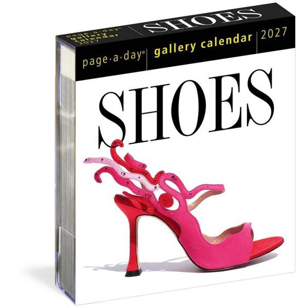 Shoes Gallery Desk Calendar 2027, Desk Calendars, Day To View, Lifestyle, Gift