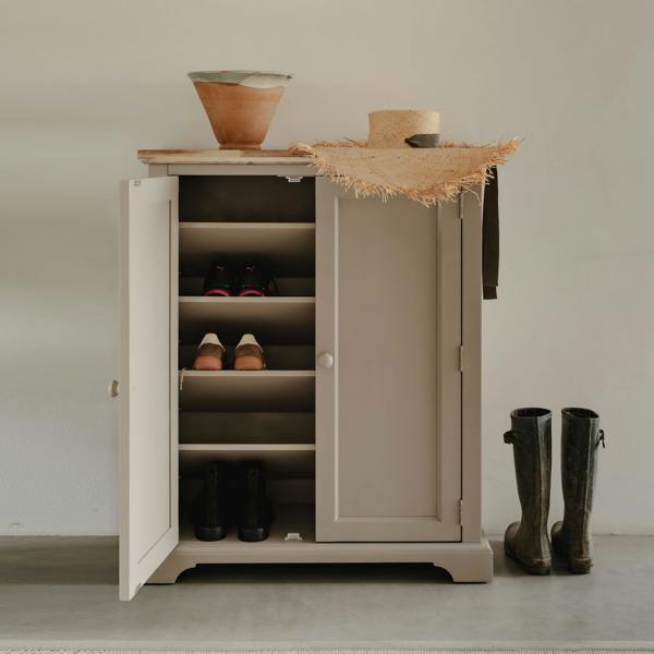 Statement Furniture Florence Shoe Storage Cabinet Large Wooden Shoe Rack