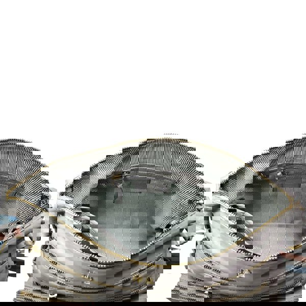 Assots London 'SUZANNE' Grey Lightweight Luxurious Baby Changing/Diaper Leather Crossbody Organiser Bag