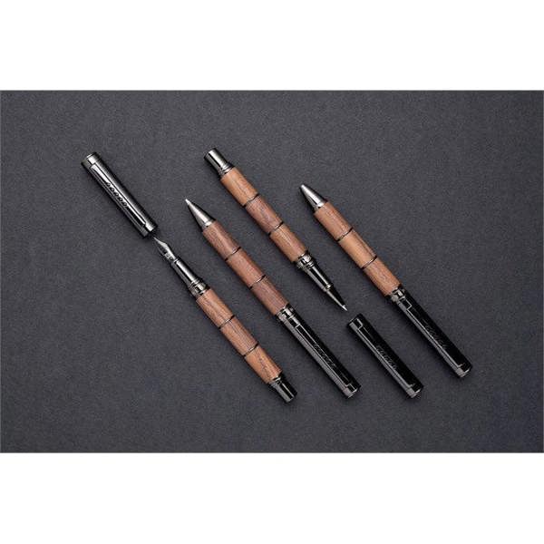 Tom Hessin Revolution Collection Rustic Mechanical Pencil with Wooden Barrel & Gunmetal Trim