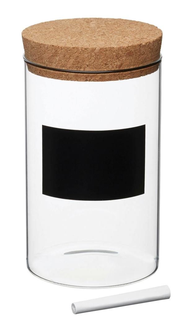 Natural Elements Medium Glass Storage Canister, Clear, 1 Litre