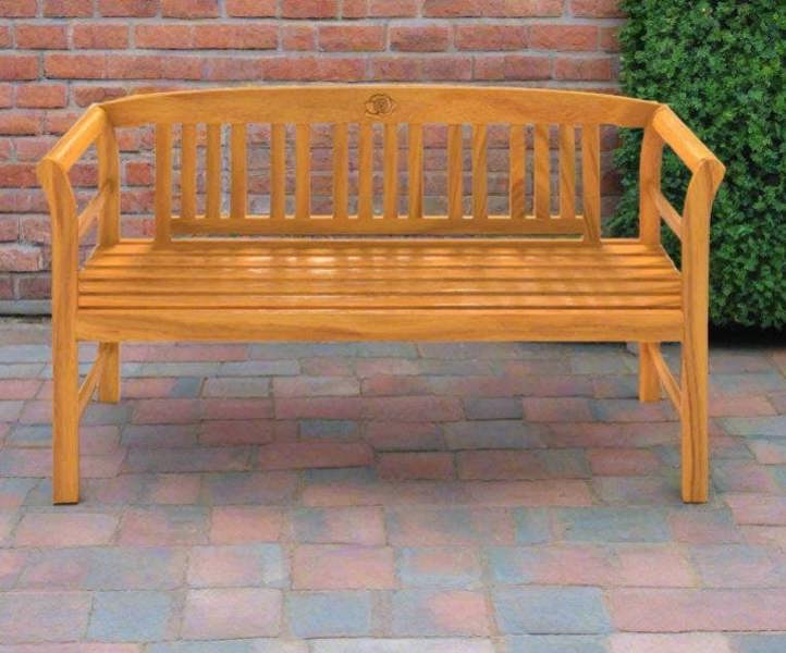 Modcraft 3 Seater Wooden Garden Bench with Armrest - 158cm