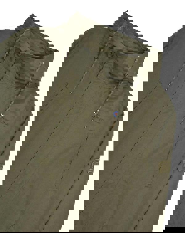 Lambretta Mens Shower Resistant Hooded Classic Badge Fishtail Parka