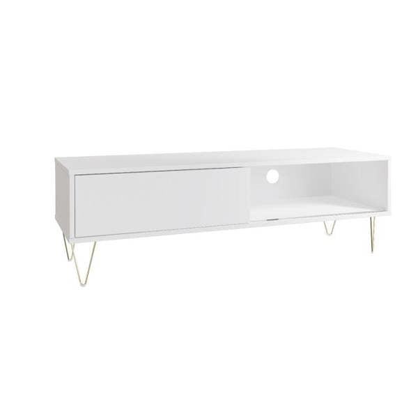 Timber Art Design TV Cabinet Sliding Door White Living Room Furniture