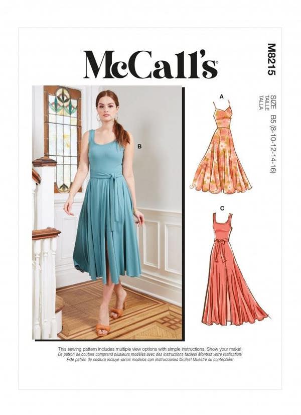 McCalls 8215 Paper Sewing Pattern – Women's Dress, Easy
