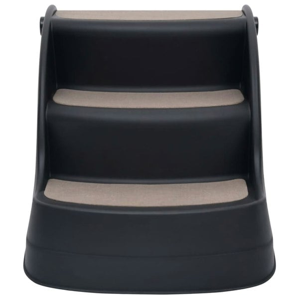 Berkfield Folding 3-Step Dog Stairs Black
