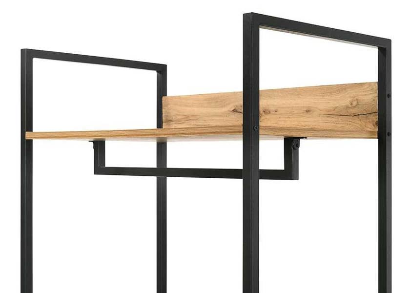 Timber Art Design Zahra Bedroom Double Open Wardrobe 4 Shelves Furniture Storage Cupboard