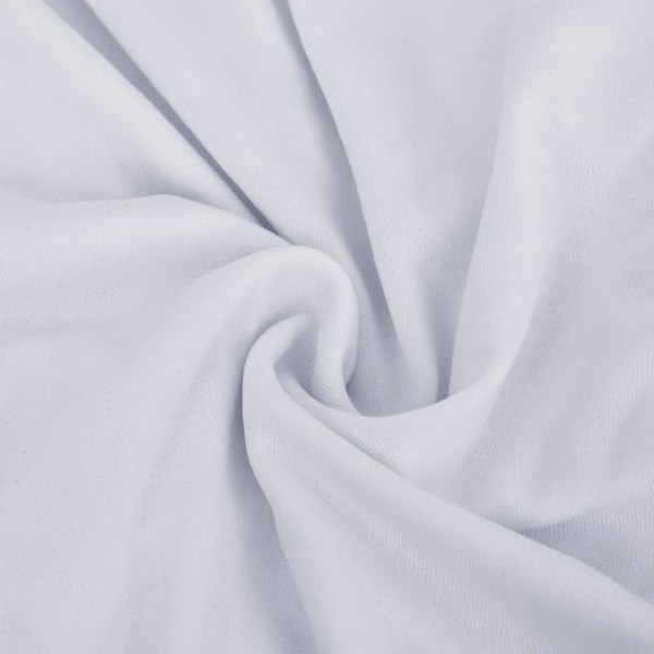Berkfield 2-Seater Stretch Couch Slipcover White Polyester Jersey