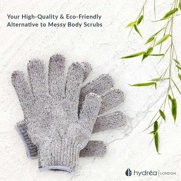 Hydréa London Carbonized Bamboo Exfoliating Gloves