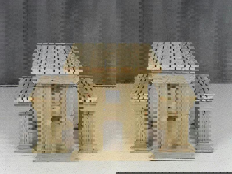 Yews Space-Saving Picnic Table and Benches Set – Wooden Outdoor Dining Set for Gardens and Patios
