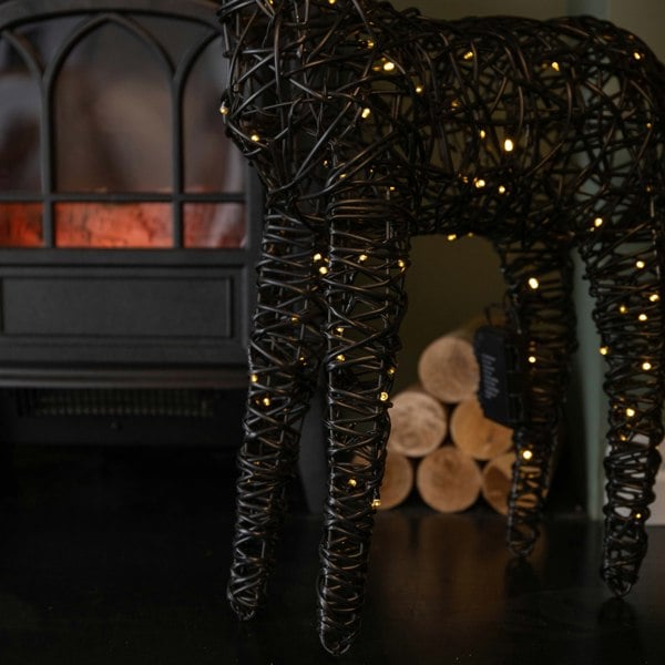 Samuel Alexander 90cm Battery Operated Light up Brown Christmas Reindeer with 100 Warm White LEDs