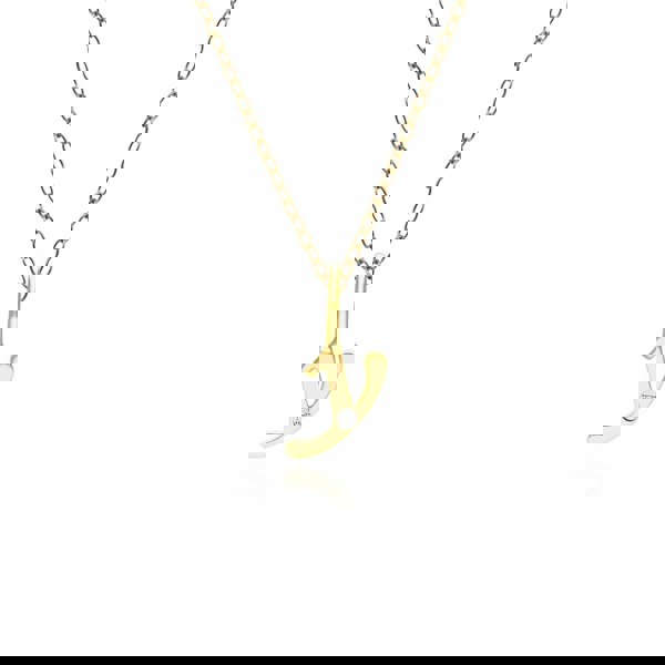 191P0795019 Alphabet Letter Y Diamond pendant in 9ct Yellow Gold Front