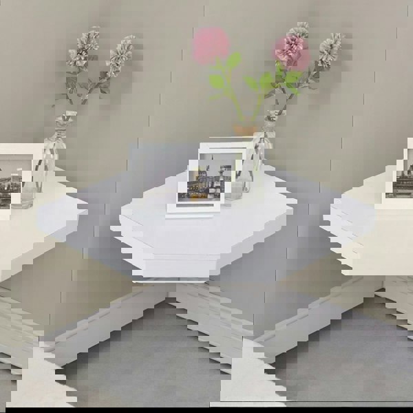 Rafaelo Mobilia Wall Mounted Corner Floating Shelf White