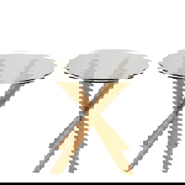 Furniture To Go Heaven Round Dining Table with Glass Top 119x75.5cm