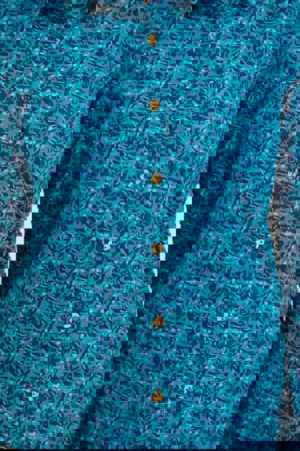 Leaf Print Cotton Shirt