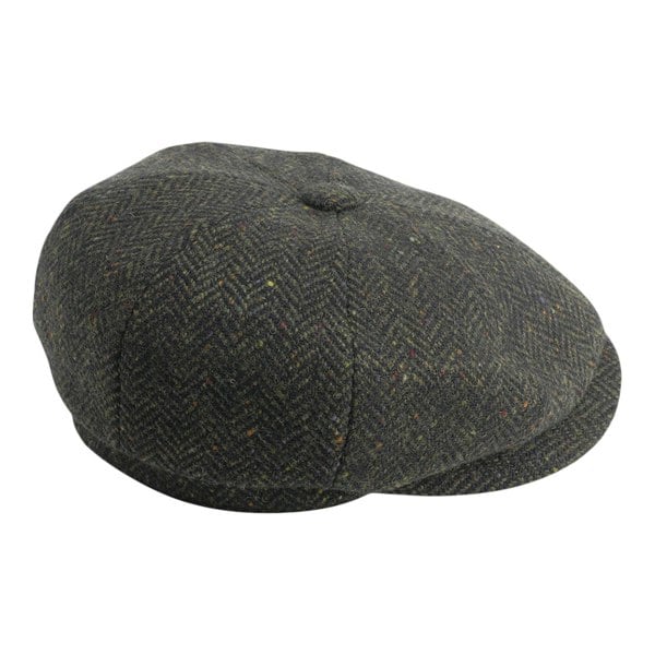 Gamble & Gunn Ardura - Green Button Top Cap Molloy and Sons Irish Donegal Tweed