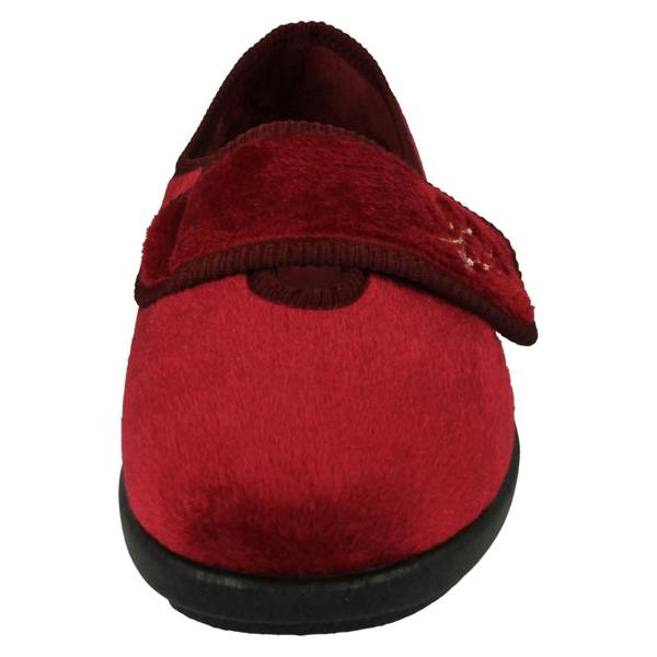 DB Shoes Ladies DB Shoes 2V Fitting Strap Fastening Slippers Caroline 2