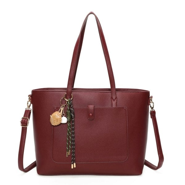 Kitise Structured Tote Handbag with Detachable Crossbody Strap