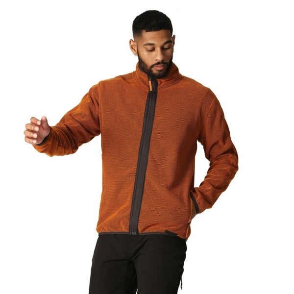 Regatta Men's Kinwood Full Zip Fleece Jacket - Ash/Orange Pepper