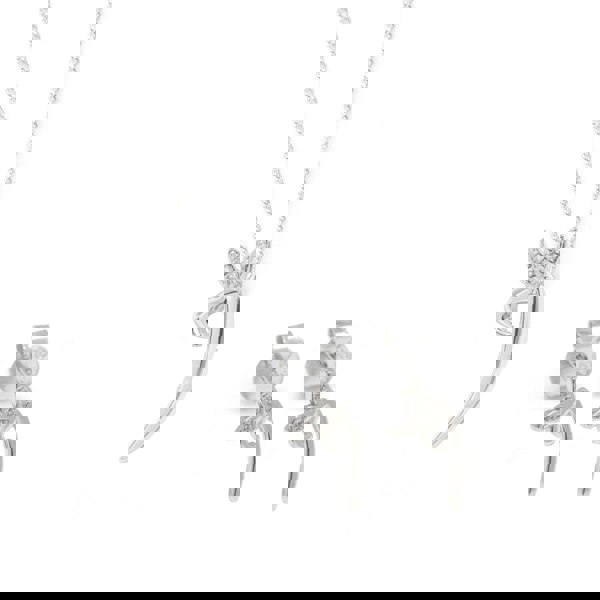 Say It With Winged Initial Earring Gift Set - Silver