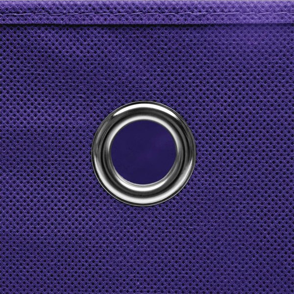 Berkfield Storage Boxes with Covers 10 pcs 28x28x28 cm Purple