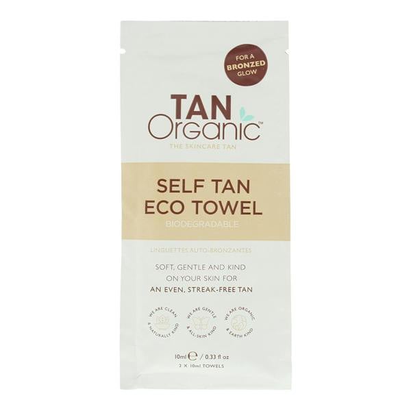 TanOrganic Self Tan Eco Tanning Towel 2 x 10ml