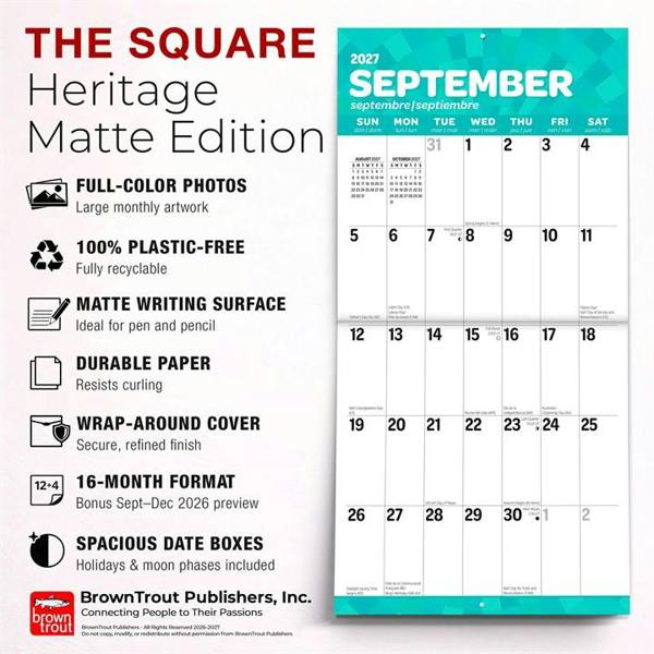Large Print Calendar 2027, Wall Calendars, Month To View, Basics, Gift