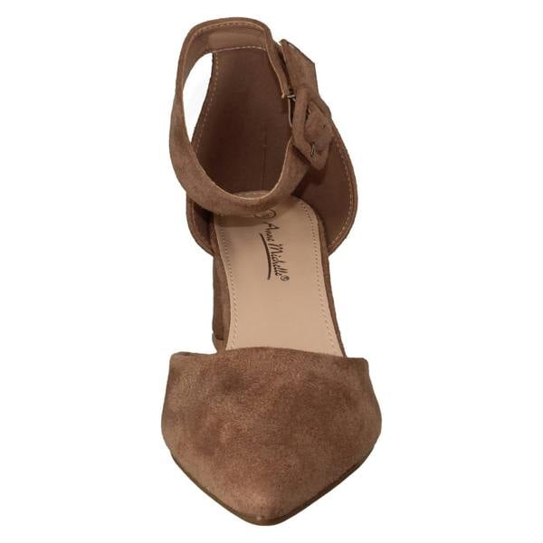 Anne Michelle Ladies Anne Michelle Block Heel Closed Pointed Toe Court Shoes F90125