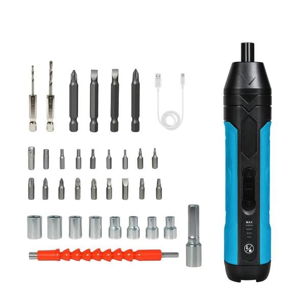 Traderight 4V Cordless Electric Screwdriver Set Fast-Charging 1500mah Power Tool