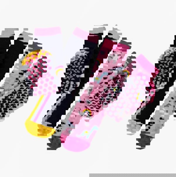 Totes Toasties ORIGINAL-SOX (TWIN PACK) Kids Slipper Socks Unicorn