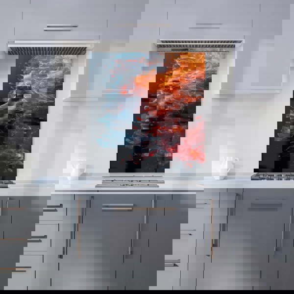 Warren Reed - Designer Fiery Mindscape: Portrait In Flames Kitchen Splashback
