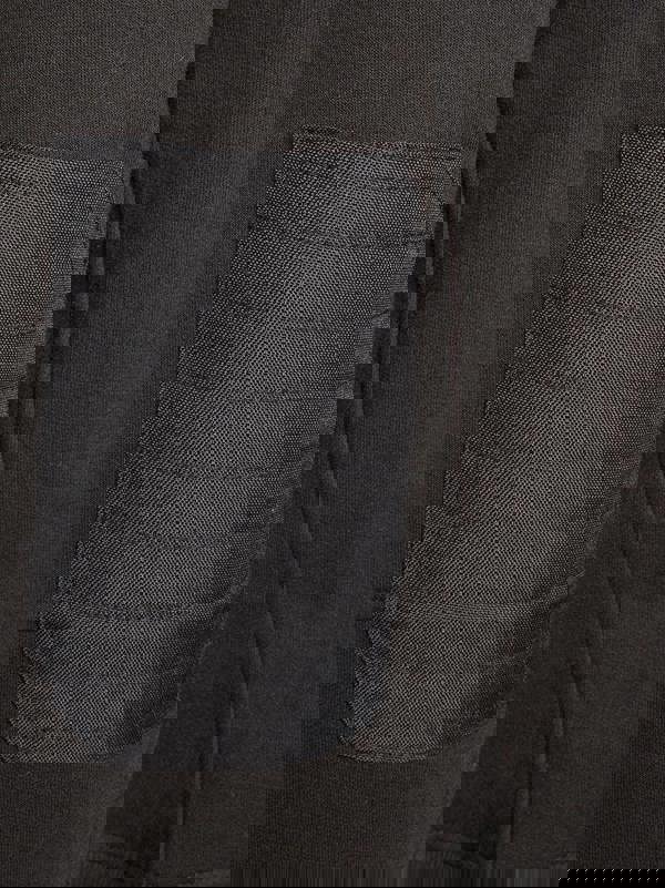 JCB Crew Trade Mens Work Pullover Sweat Shirt, close-up of black sweatshirt with a textured black pocket on the sleeve.