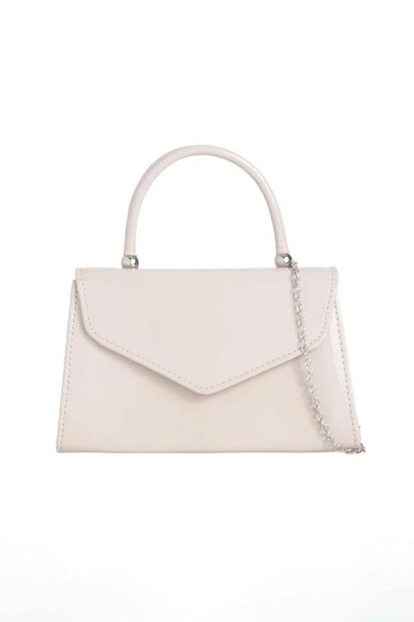 SVNX Structured Top Handle Bag in Nude