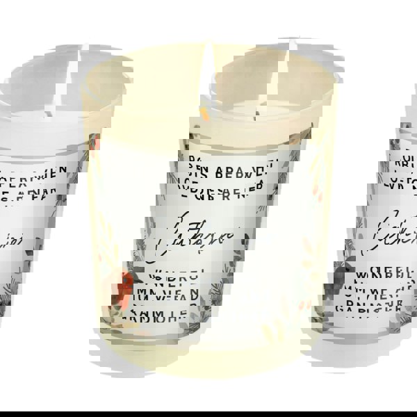 Personalised Robins Appear Memorial Scented Jar Candle