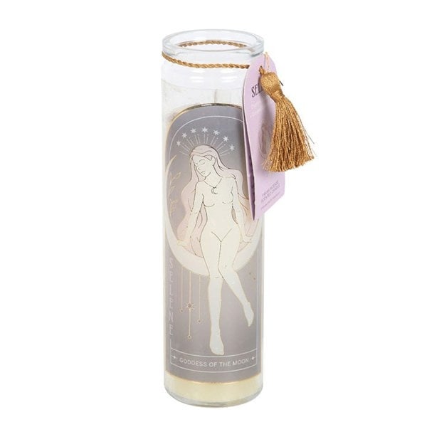 Serano Selene Goddess Tube Candle with Amethyst Crystals