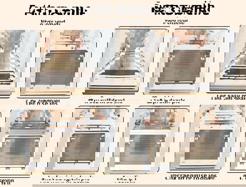 Levede 2x Folding Storage Container Stackable Plastic Clothes Toy Organizer Box