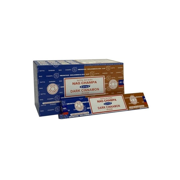 Serano Set of 12 Packets of Combo Satya Incense - Nag Champa Dark Cinnamon